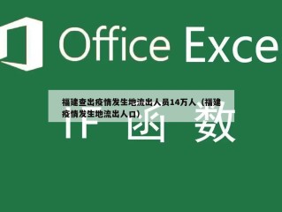福建查出疫情发生地流出人员14万人（福建疫情发生地流出人口）